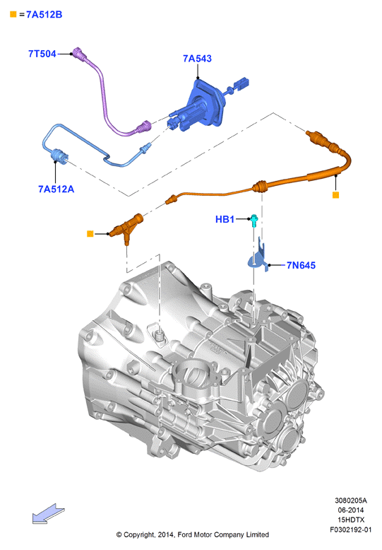 Главный и рабочий цилиндры сцеплен., 1.5L GTDI (15HDTX_C)