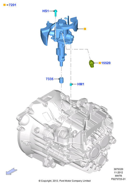 Мех-м переклМКПв бл.с вед.мостом, 6 Speed Manual Transmission