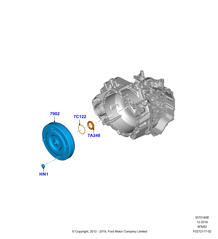 Гидротрансформатор, 6F 6 Speed Mid Range Auto