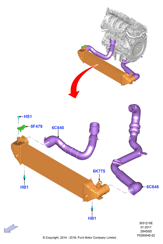 Пром.теплообм/воздуховоды и шланги, 2.0L IVCT Turbo