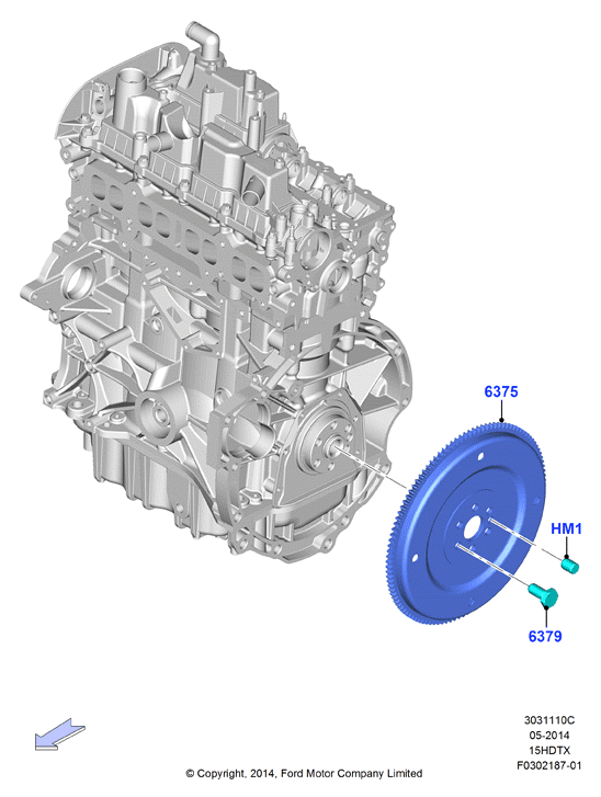Маховик, 1.5L GTDI                (15HDTX_C)