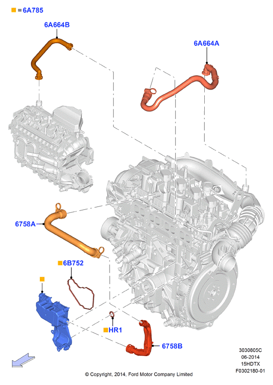 Сист.пониж.токс.выхл.-картер, 1.5L GTDI (15HDTX_C)