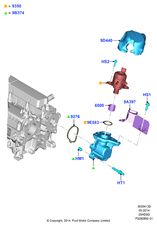 ТНВД, установл. на двигат., 2.0L IVCT Turbo