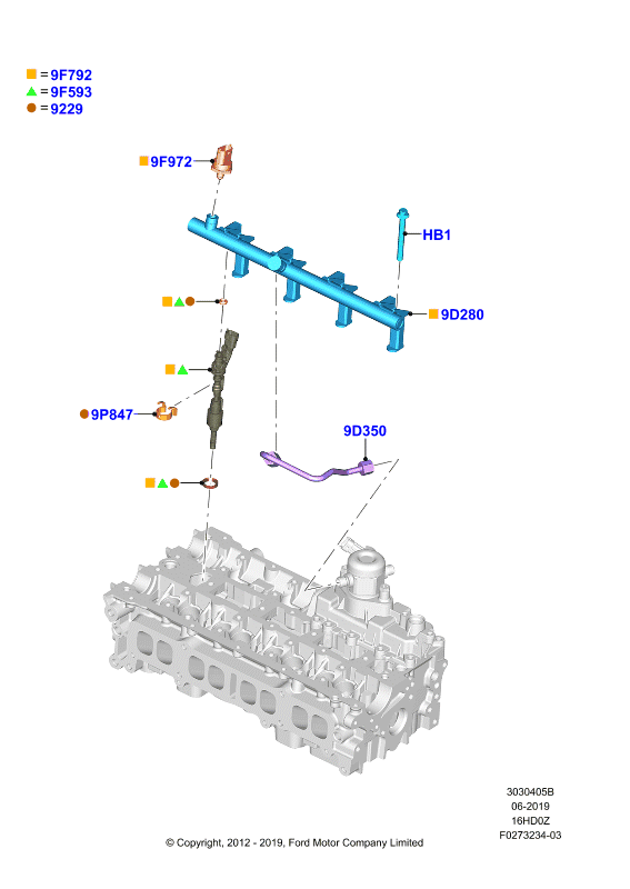 Топливные форсунки и трубопроводы, 1.6 Sigma GTDI
