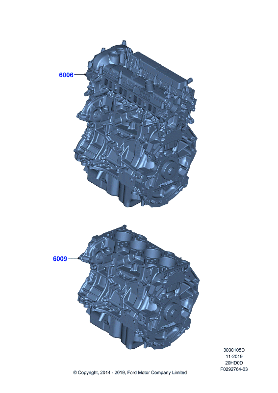 Сервисн.двиг.и неукомпл.блок цил., 2.0L IVCT Turbo