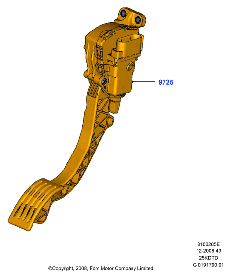 Орг.упр.акселератором/ТНВД, 2.5L Duratec VCT Turbo