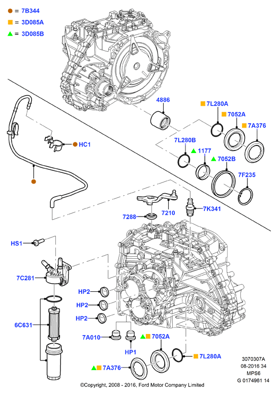 Внеш.эл-ты мех.кор.пер., 6 Speed Trans Powershift
