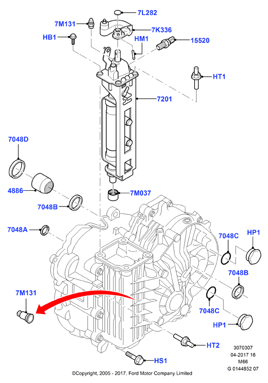 Внеш.эл-ты мех.кор.пер., 6 Speed Manual Transmission