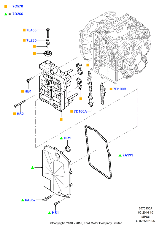 Блок клапанов и главн.блок упр., 6 Speed Trans Powershift