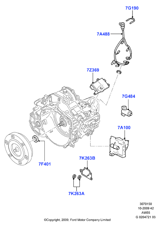 Блок клапанов и главн.блок упр., 5 Speed Auto AWD Transmission