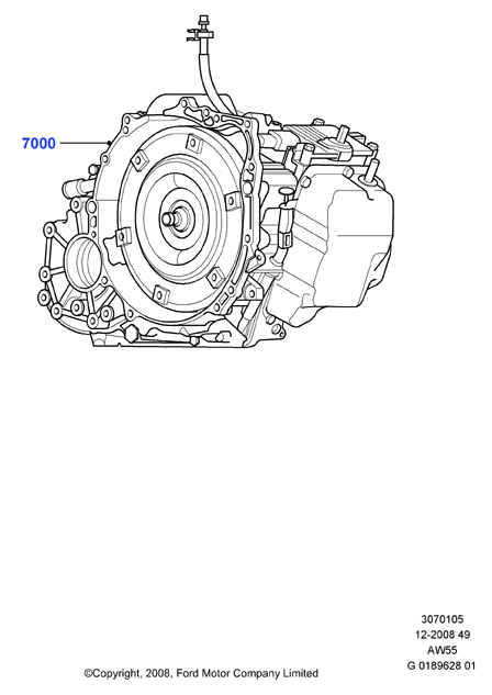 Коробка передач и привод спидометра, 5 Speed Auto AWD Transmission