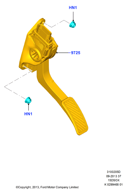 Орг.упр.акселератором/ТНВД, 1.5L SOHC DI TC I4 DIESEL  (15DSOX)