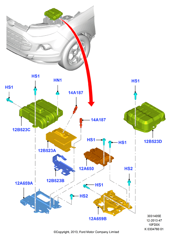 Модули и датчики двигателя, 1.0L 3 CYL Fox             (10FD0X)