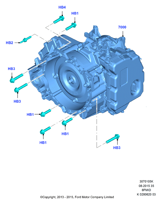 АКПП в сборе и привод спидометра, 6F 6 Speed Mid Range Auto
