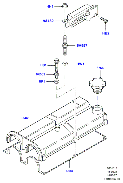 Крышка головки цилиндров, Zetec-E 1.8