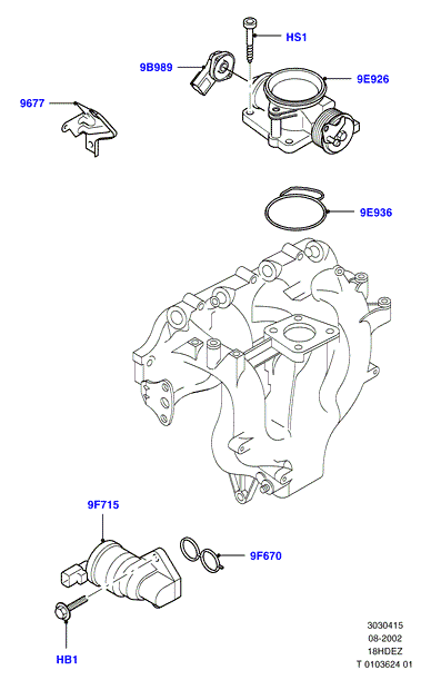 Корпус дроссельной заслонки, Zetec-E 1.8