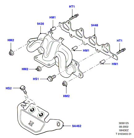 Выпускной коллектор, Zetec-E 1.8