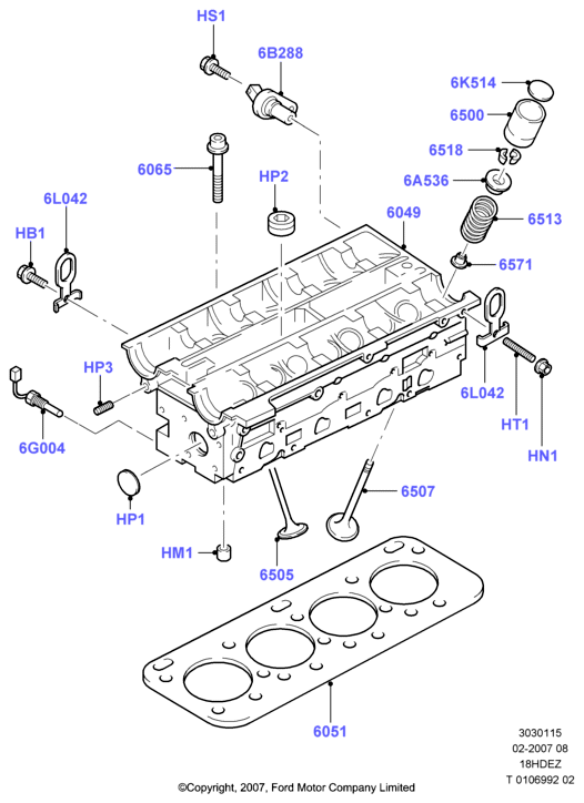 Головка цилиндров, Zetec-E 1.8