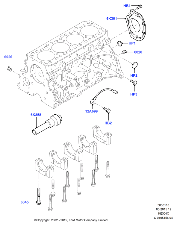 Блок цилиндров и заглушки, Lynx Diesel 1.8