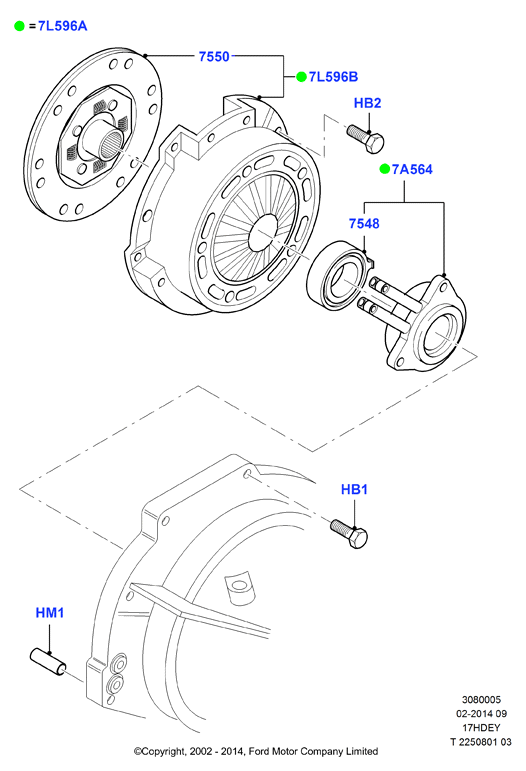 Сцепление, Zetec 1.7 DOHC EFI