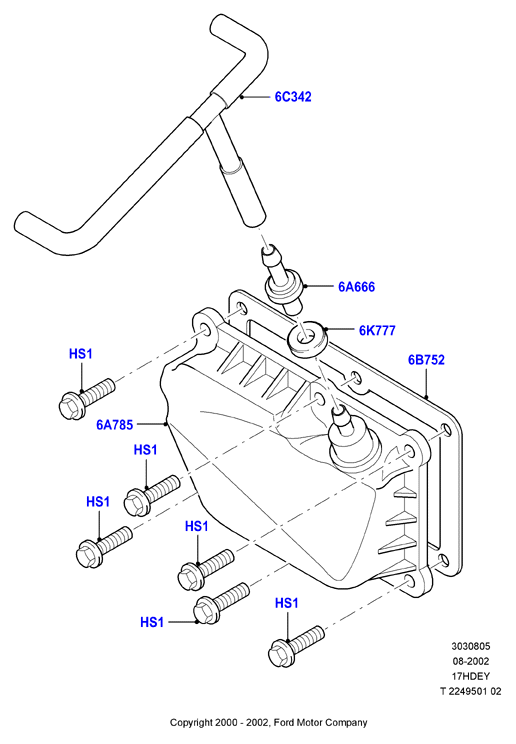 Сист.пониж.токс.выхл.-картер, Zetec 1.7 DOHC EFI