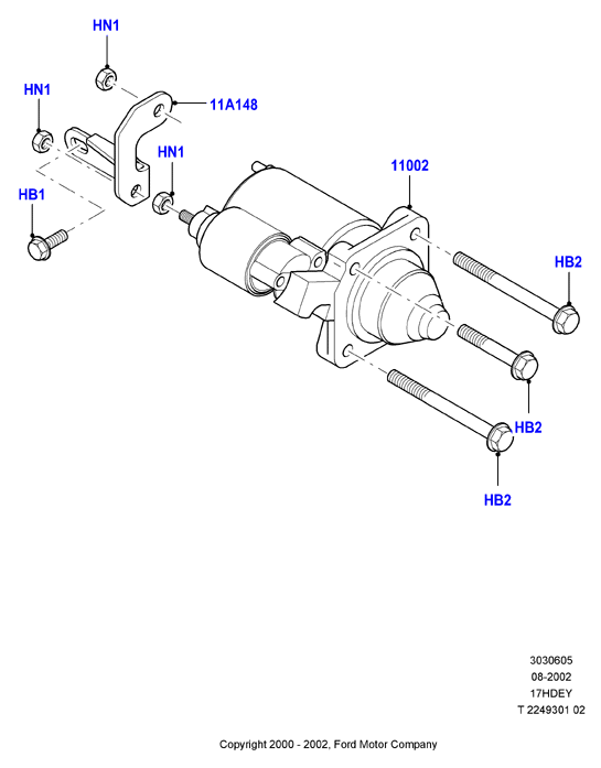 Опоры стартера, Zetec 1.7 DOHC EFI