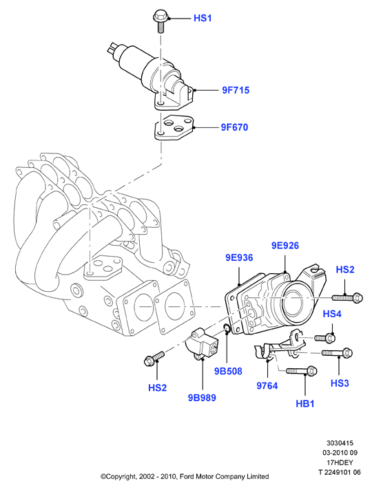 Корпус дроссельной заслонки, Zetec 1.7 DOHC EFI