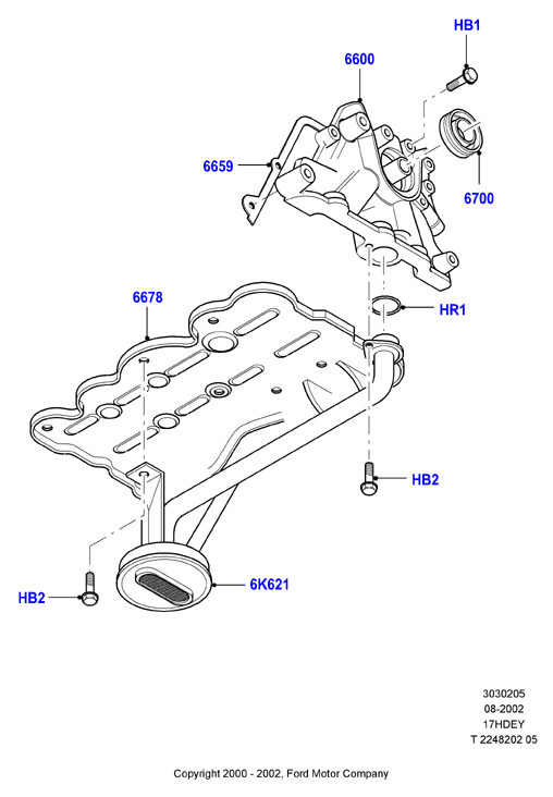 Масляный насос, Zetec 1.7 DOHC EFI