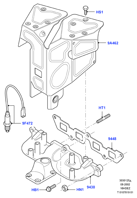 Выпускной коллектор, Zetec 1.6 DOHC EFI