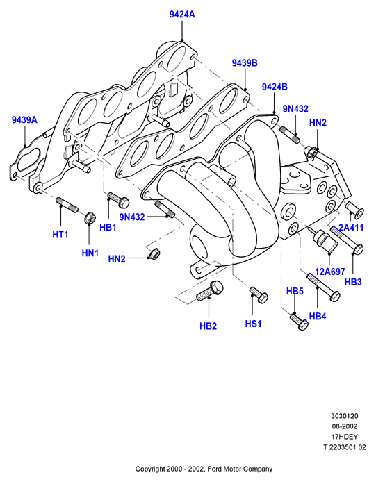 Впускной коллектор, Zetec 1.7 DOHC EFI