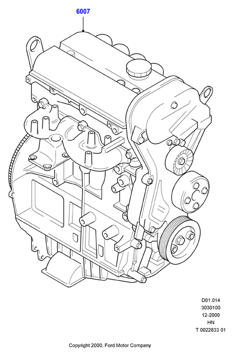 Полностью укомплектованн. двигатель, Zetec 1.7 DOHC EFI