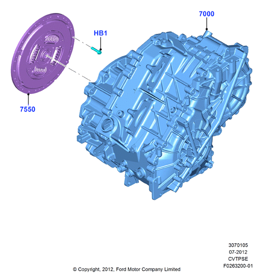 Коробка передач и привод спидометра, CVT Auto Trans Powersplit