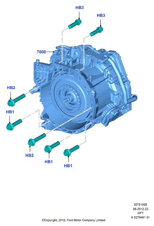 АКПП в сборе и привод спидометра, 6 Speed Auto GFT PS195