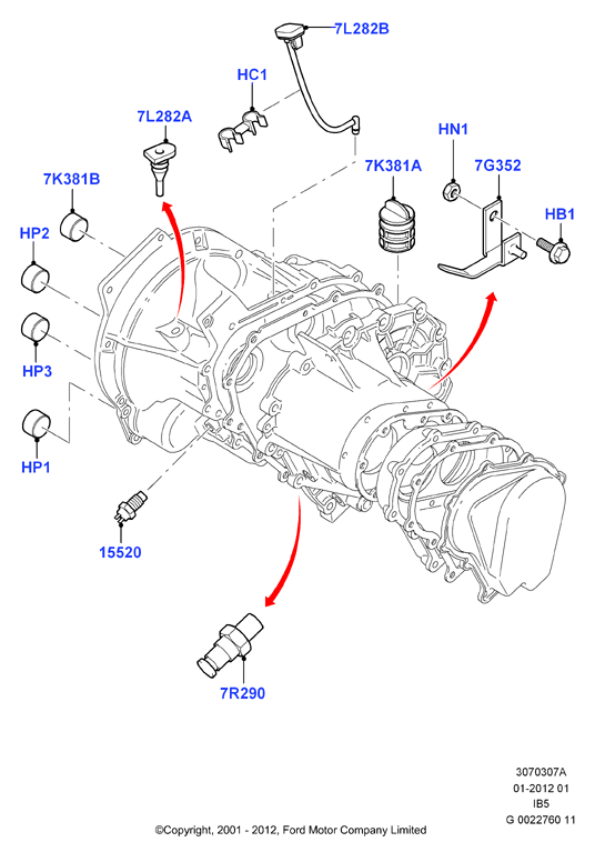 Внеш.эл-ты мех.кор.пер., 5 Speed Manual Transaxle