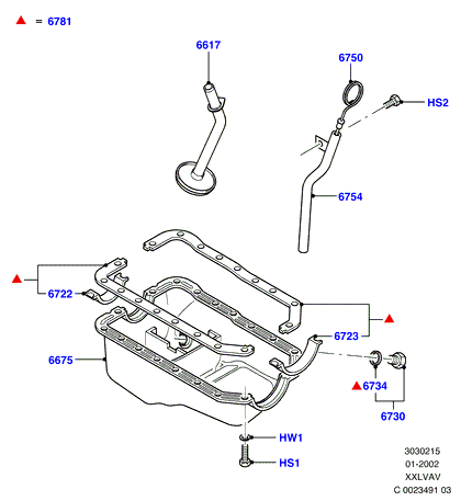 Масл. картер/указат. уровня масла, HCS Engine