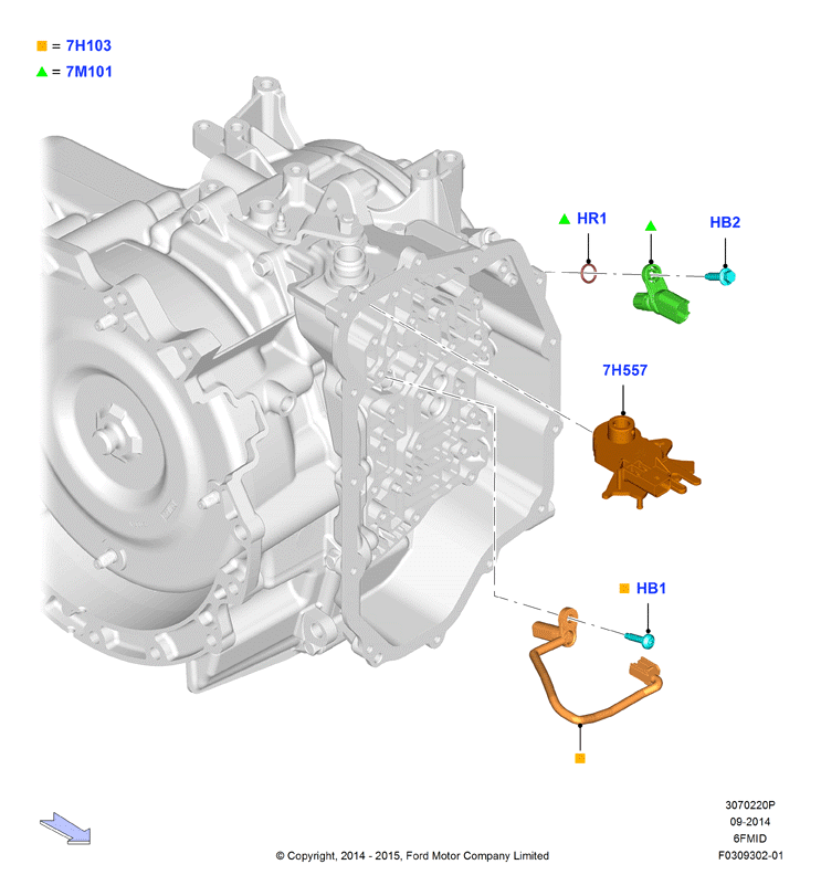 Модули и датчики коробки передач, 6F 6 Speed Mid Range Auto
