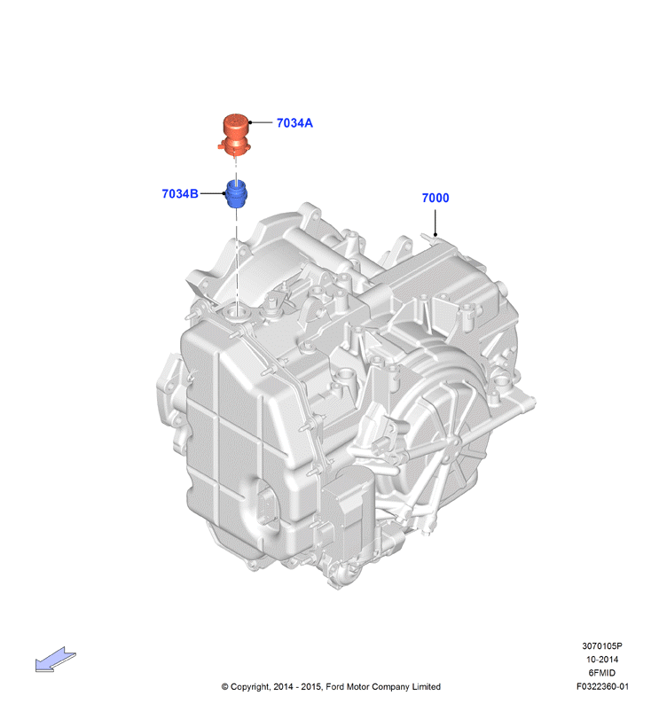 АКПП в сборе и привод спидометра, 6F 6 Speed Mid Range Auto