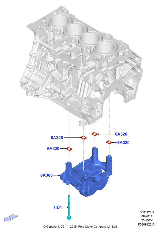 Валы и привод сист.уравновешивания, 2.0 DOHC 16В с турбокомпрессором