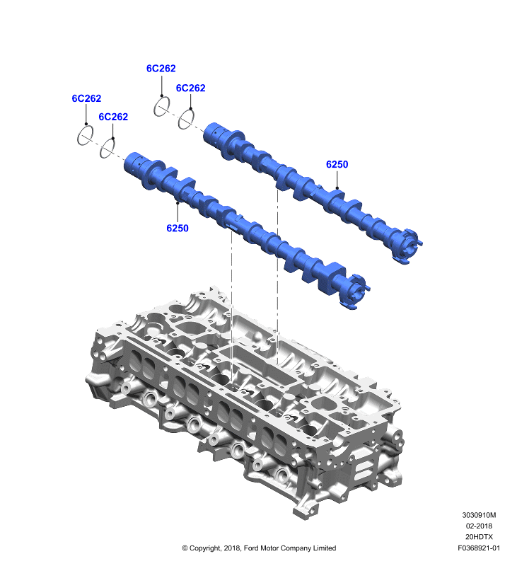 Распределительный Вал, 2.0 DOHC 16В с турбокомпрессором