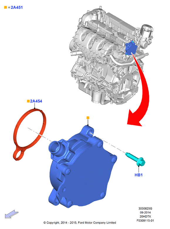 Вакуумное управл. и впуск воздуха, 2.0 DOHC 16В с турбокомпрессором