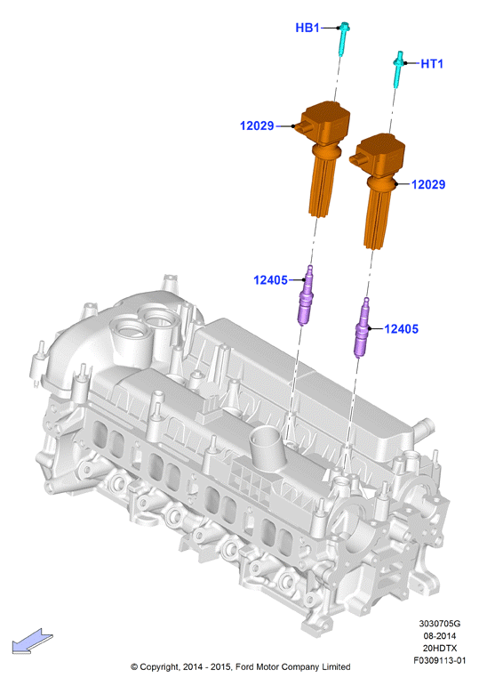 Катушка заж.и провода/свечи заж., 2.0 DOHC 16В с турбокомпрессором