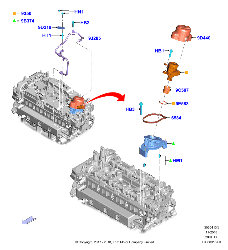 ТНВД, установл. на двигат., 2.0 DOHC 16В с турбокомпрессором