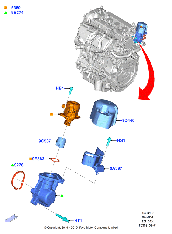 ТНВД, установл. на двигат., 2.0 DOHC 16В с турбокомпрессором