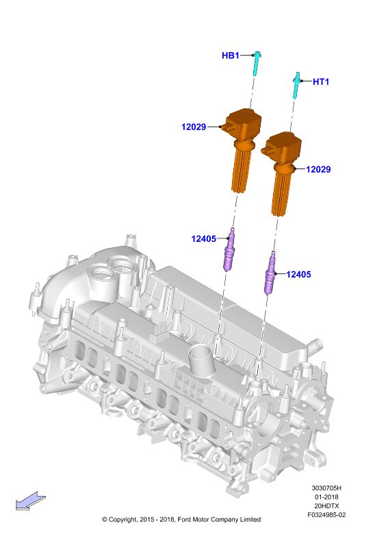 Катушка заж.и провода/свечи заж., 2.0 DOHC 16В с турбокомпрессором