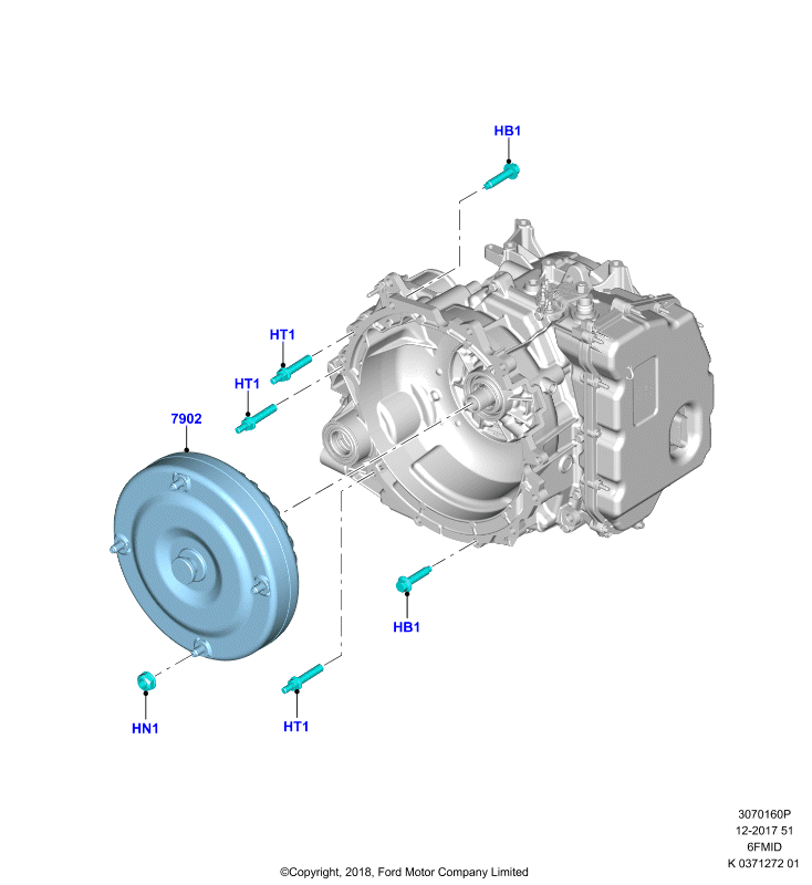 Гидротрансформатор, 6F 6 Speed Mid Range Auto