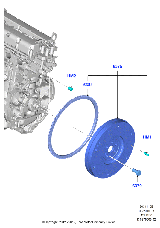 Маховик, Zetec-S 1.25 DOHC EFI