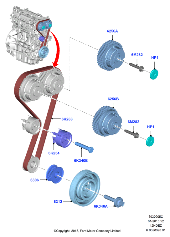 Газораспределительный механизм, Zetec-S 1.25 DOHC EFI