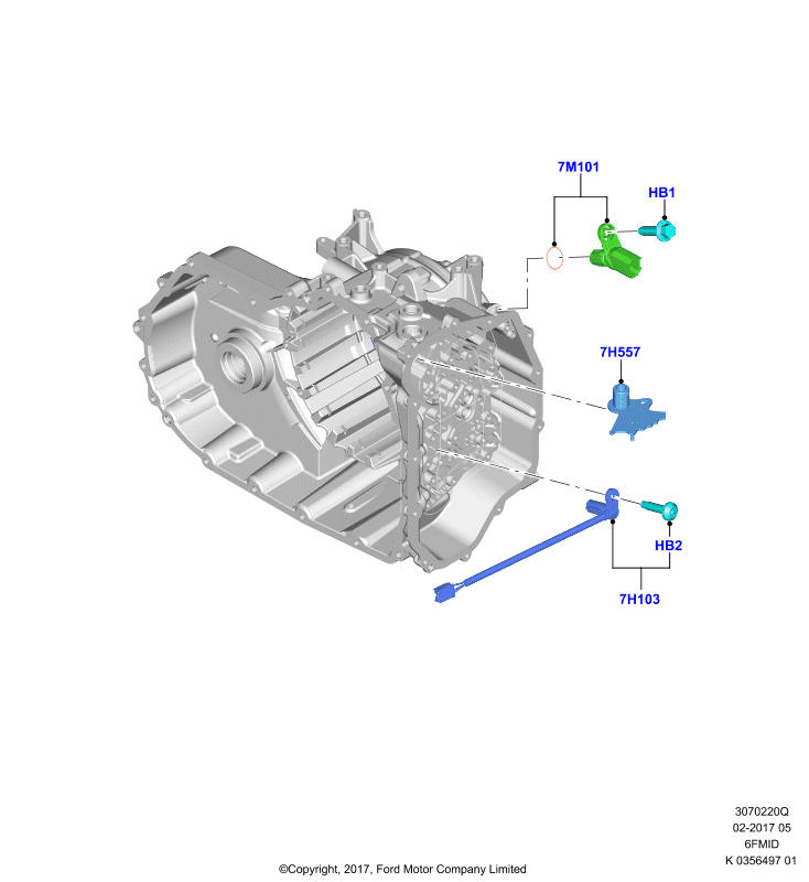 Модули и датчики коробки передач, 6F 6 Speed Mid Range Auto