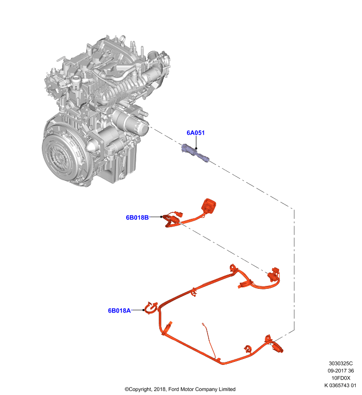 Подогреватель двигателя, 1.0L 3 CYL Fox (10FD0X)