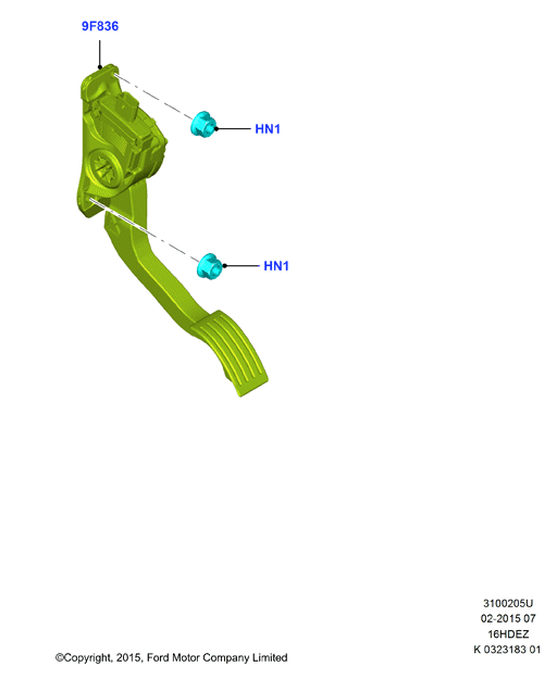 Орг.упр.акселератором/ТНВД, Zetec 1.6 DOHC EFI